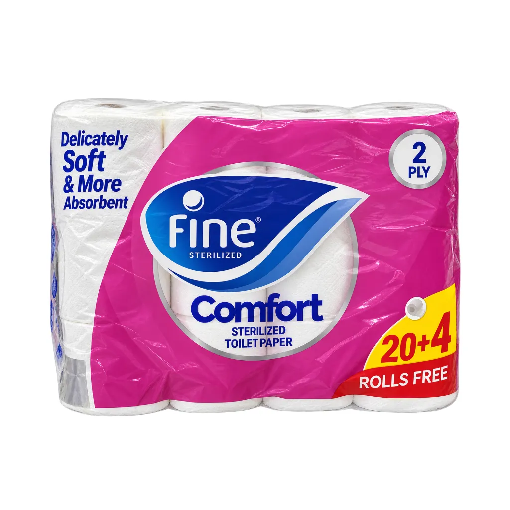 [4175] Fine Comfort Toilet Tissue 107x2 Plies (Bale of 24x4) 20+4 rolls