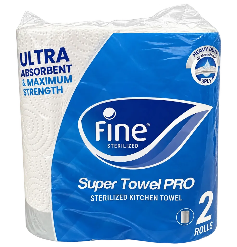 [4176] Fine Kitchen Super Towel Pro 50x3 Plies (Bale of 2x12) Aurora