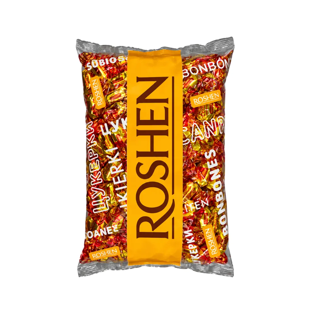 [4214] Roshen (6968) Eclair Soft Candies wt Cocoa Filling 1kg