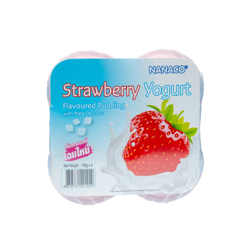 Nanaco Strawberry Yogurt Flav Pudding wty Nata De Coco 108g
