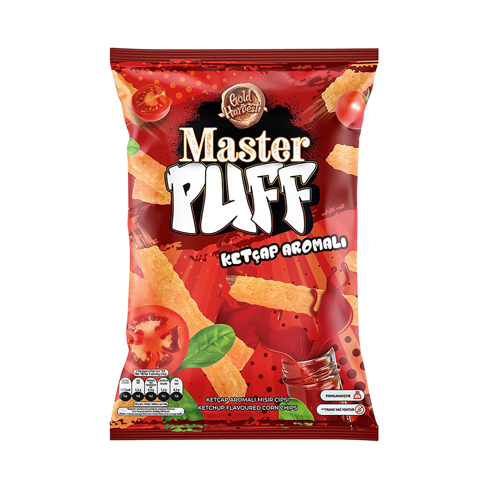 [3154] Master Puff Ketchup Flav Corn Chips 90gr