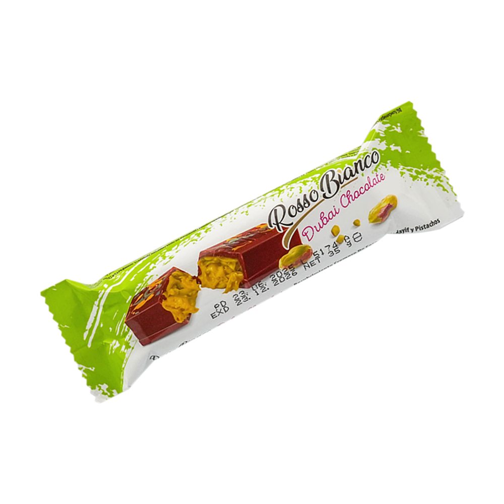 [3319] Rosso Bianco Cream Cocoa Coating With Kadayif & Pistachio 35gm