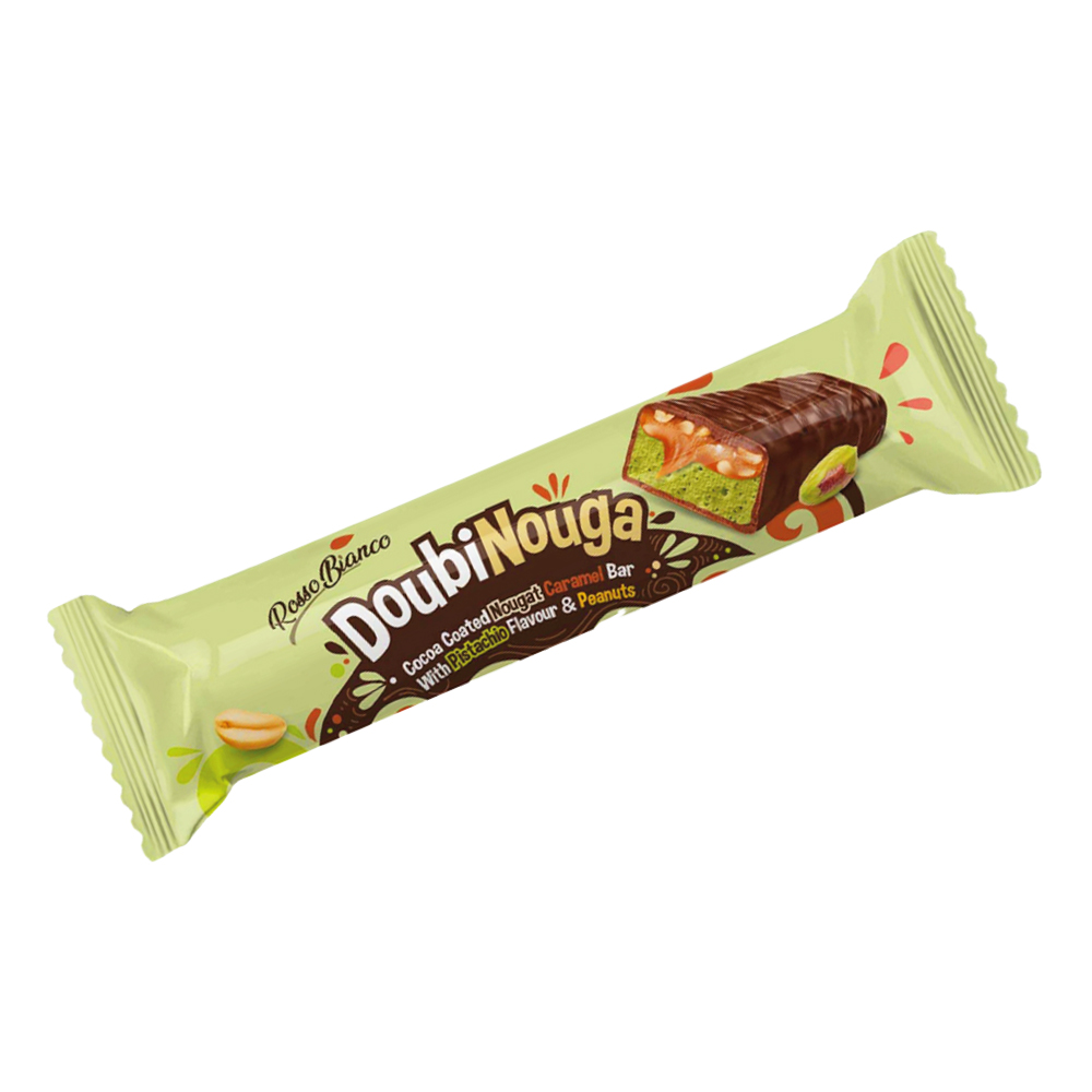 [3321] Douba Nouga Caramel with Pistachio&Peanut Bar 50g