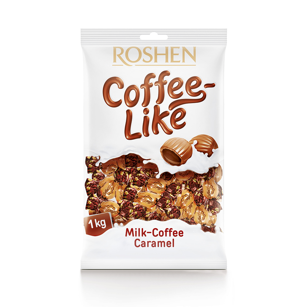 [3341] Roshen (5390) CoffeeLike Milk Coffee Caramel Filled Candies 1kg