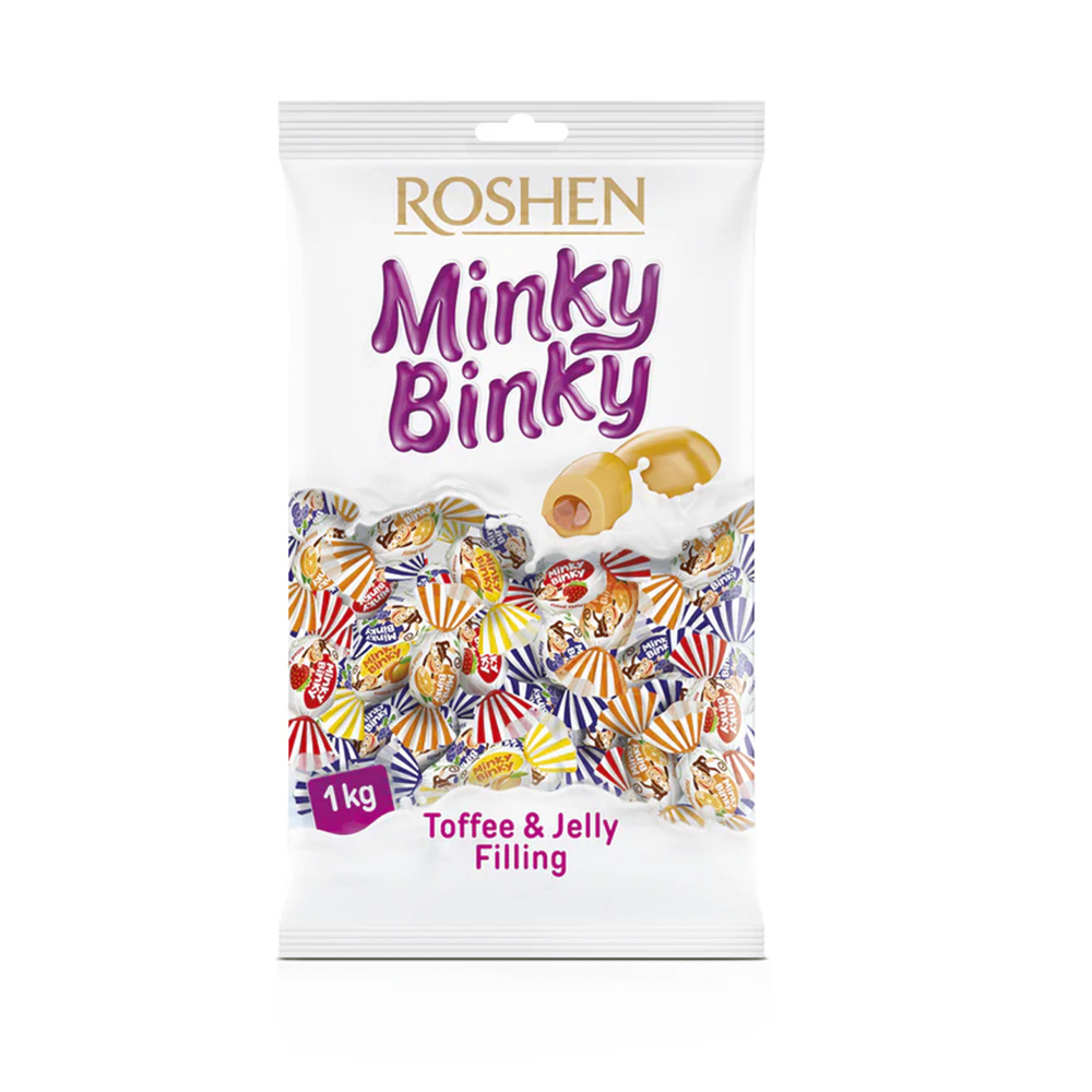 [3342] Roshen (6128) Minky Binky Toffee wt Jelly Filling 1kg