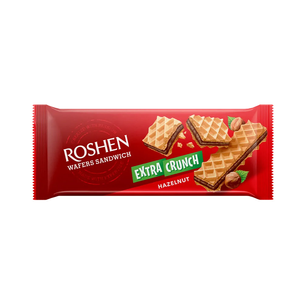[3366] Roshen (7469) Wafer Sandwich Crunch with Hazelnut Filling 142g