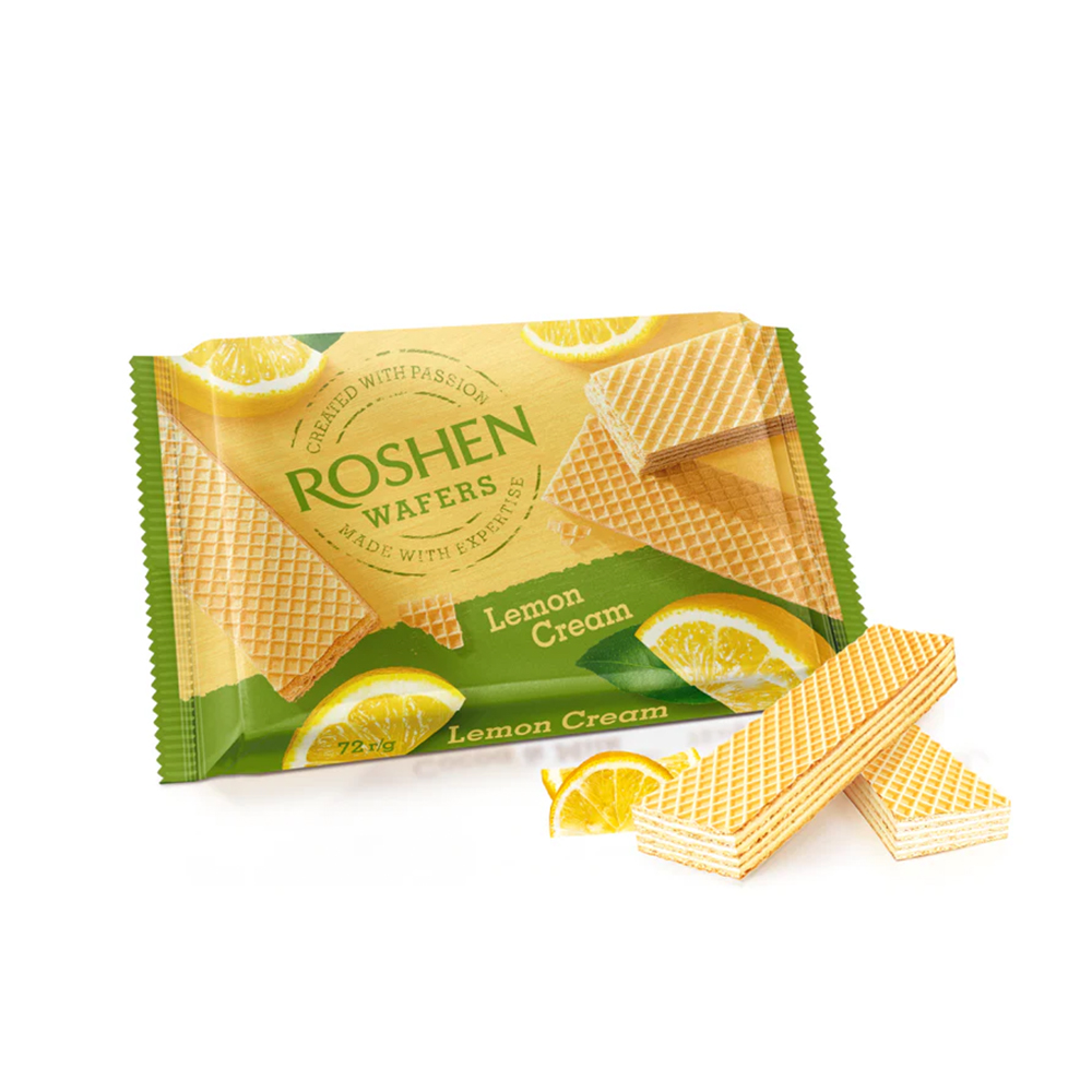 Roshen Wafers wt lemon Filling 72g