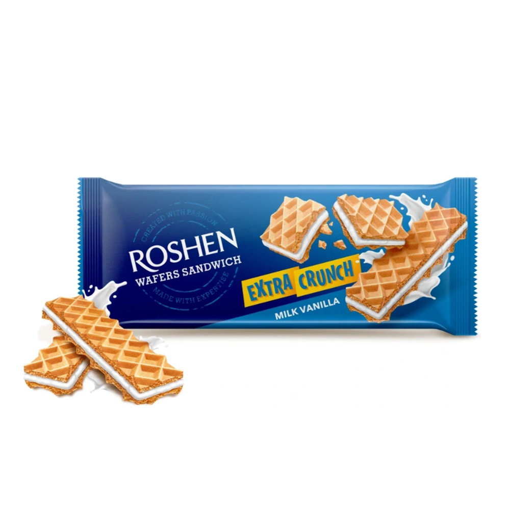 Roshen Wafers Sandwich Crunch wt Vanilla Filling 142g