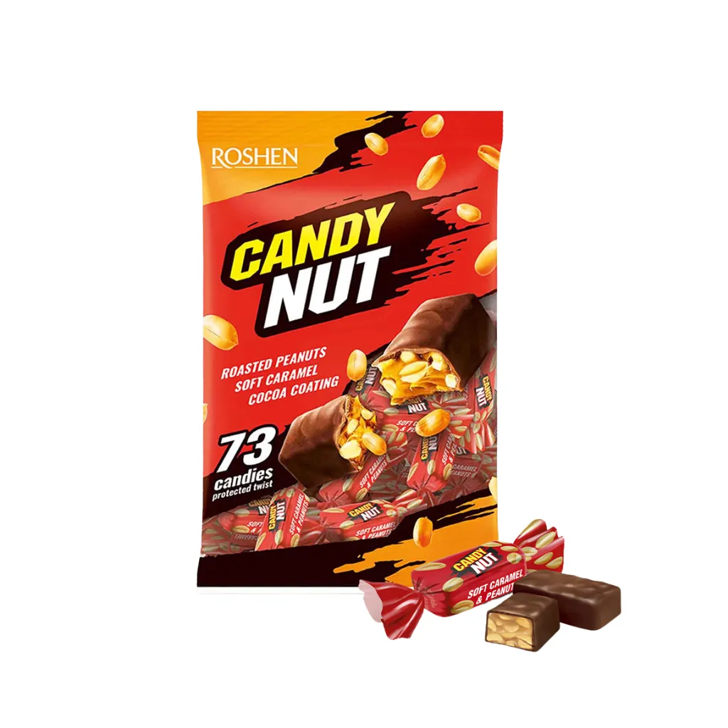 [3402] Roshen (3676) Candy Nut wt Soft Caramel & Peanuts,Sweets & Cocoa 1KG