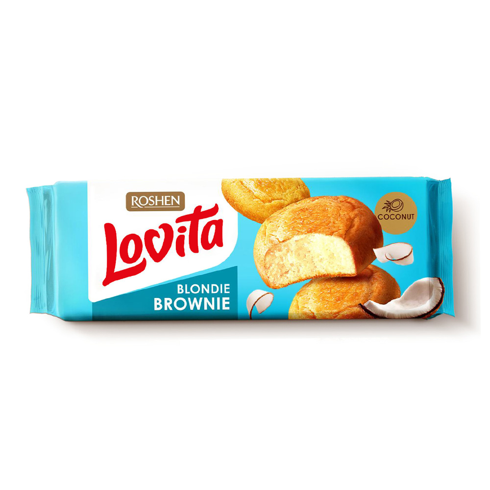 [3410] Roshen (6478) Lovita Blondie Brown Biscuits wt Ccnt 152g
