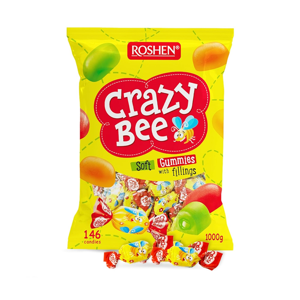 [3428] Roshen (2051) Candies Crazy Bee Frutty 1kg