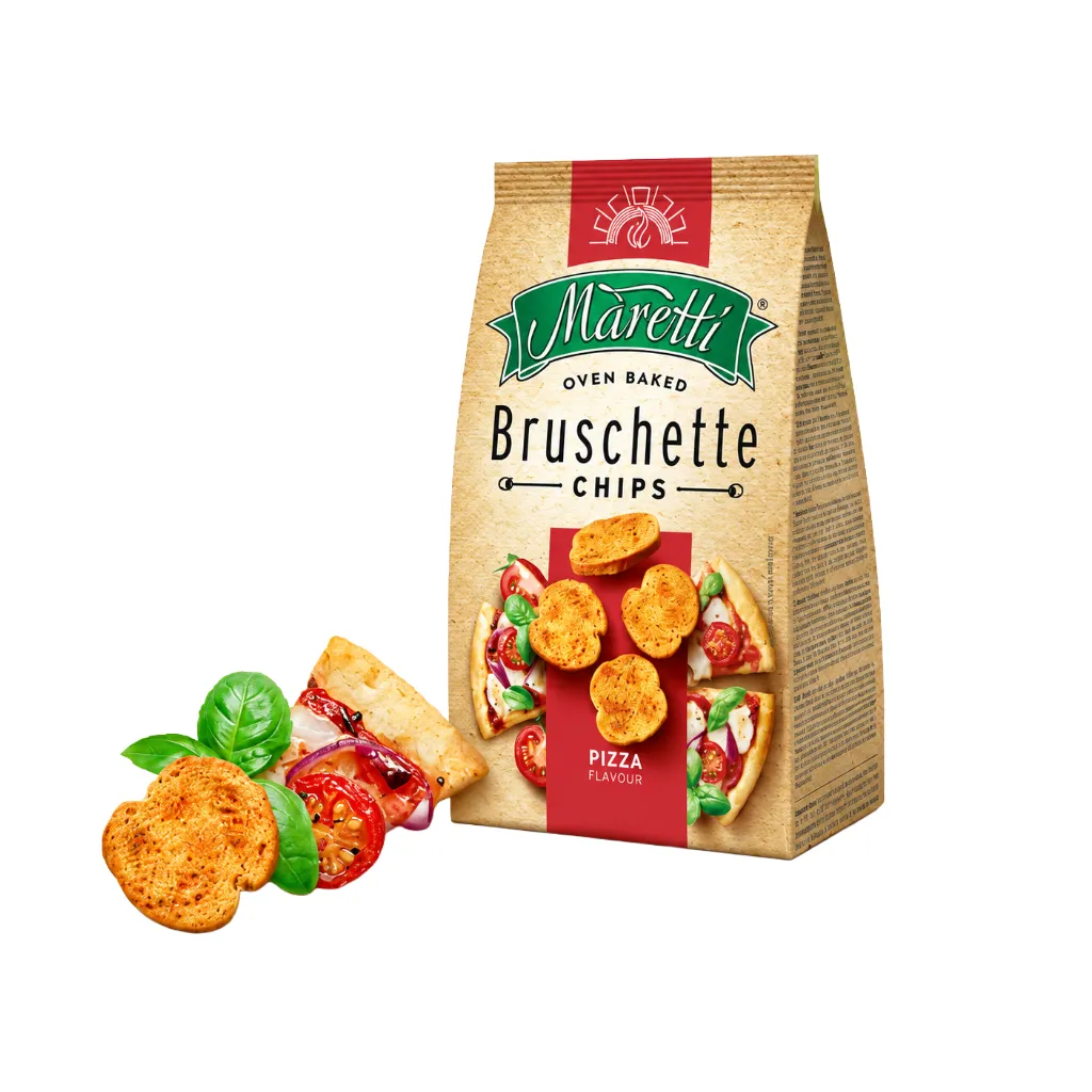 [3568] Maretti Bruschette Chips Pizza Flav 70gm