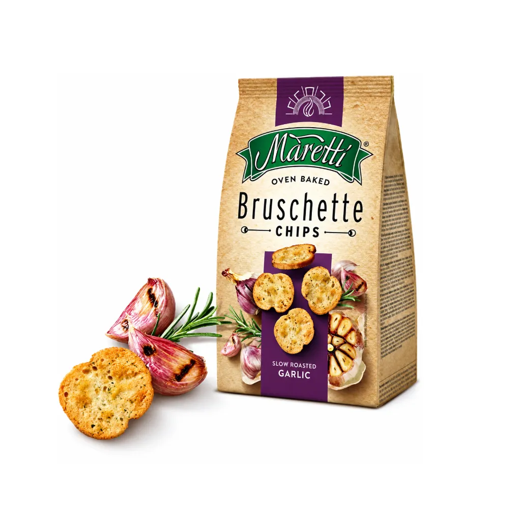 [3571] Maretti Bruschette Chips Garlic Flav 70gm