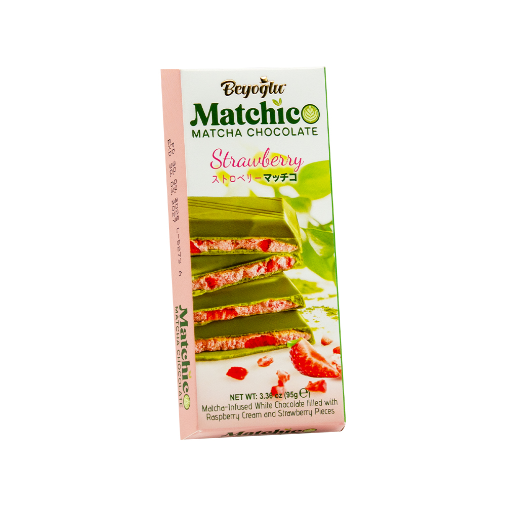 [3599] Beyoglu Matcha Chocolate wt Raspberry Crm & Strwbry Pcs 95g