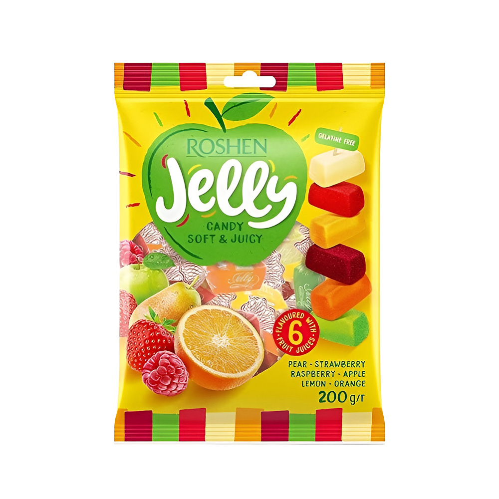 [3611] Roshen(3439) Jelly Mixed Fruit Flav Jelly Swts 200g