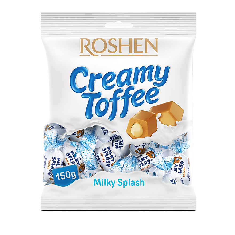 [3620] Roshen(3721) Milky Splash Toffee wt Milk Filling 150g