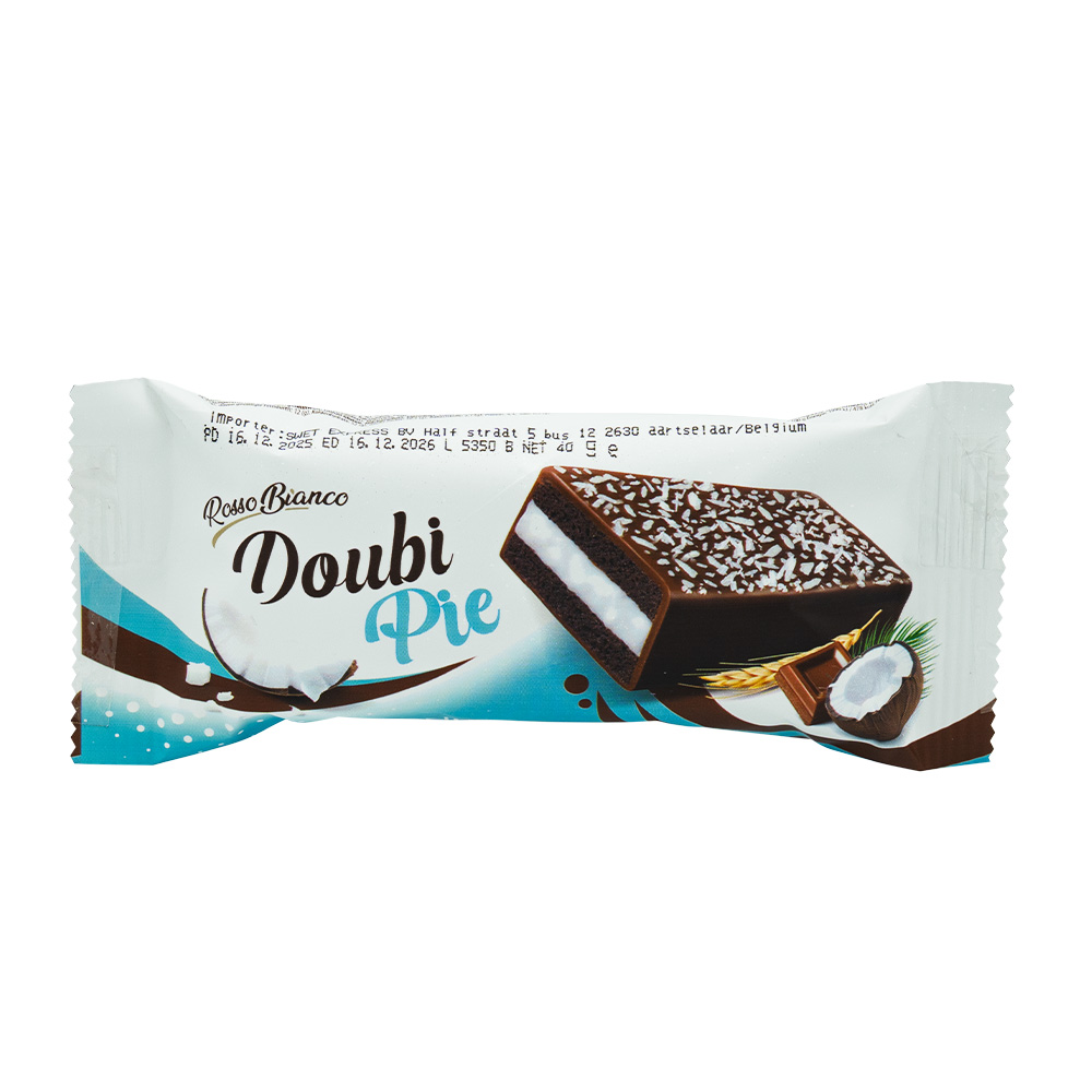 [3646] Rosso Bianco Doubi Pie Chocolate Coconut Cake 40g