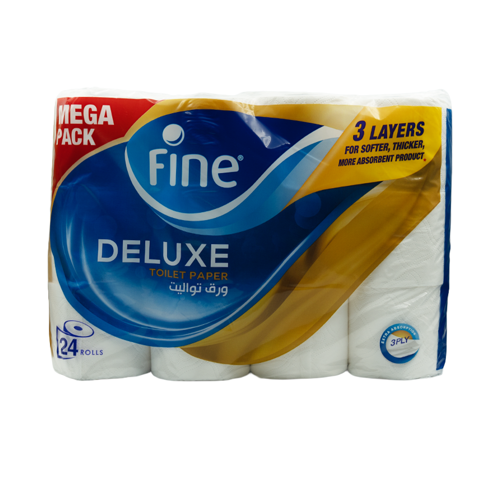[3669] Fine Toilet Tissue Delux 140 Sheets 3 Plies (24 Rolls)