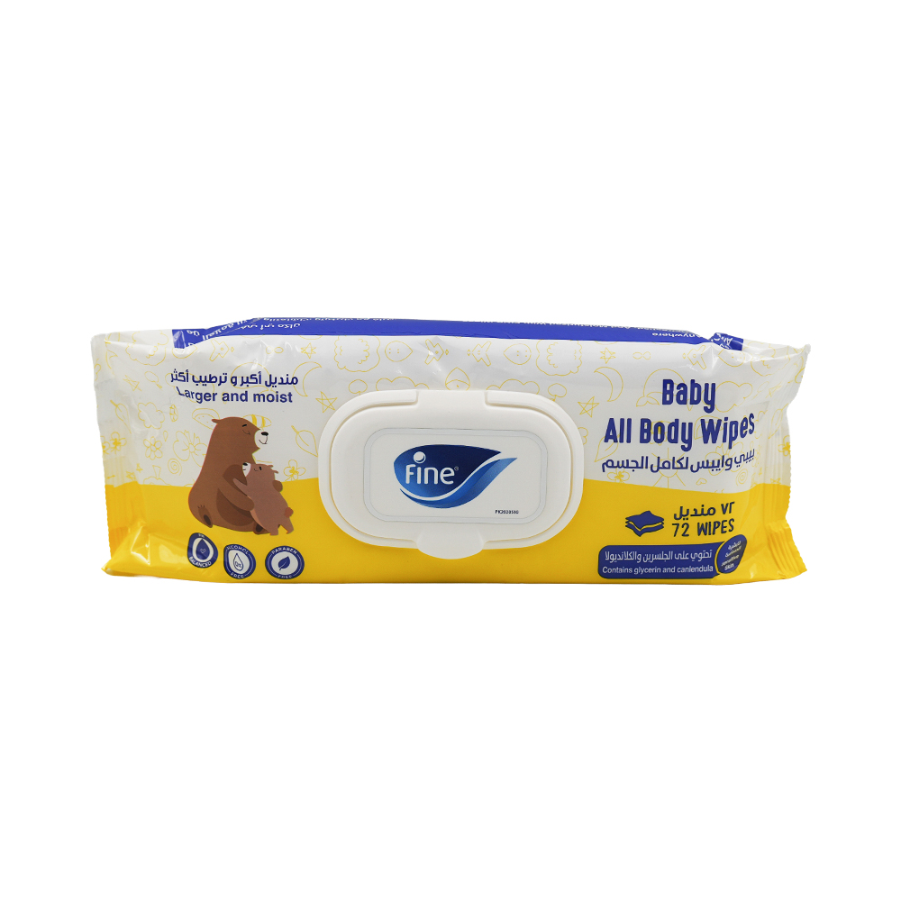 [3677] Fine Baby Wipes Fine Wiping 72 Sheets EP All Body
