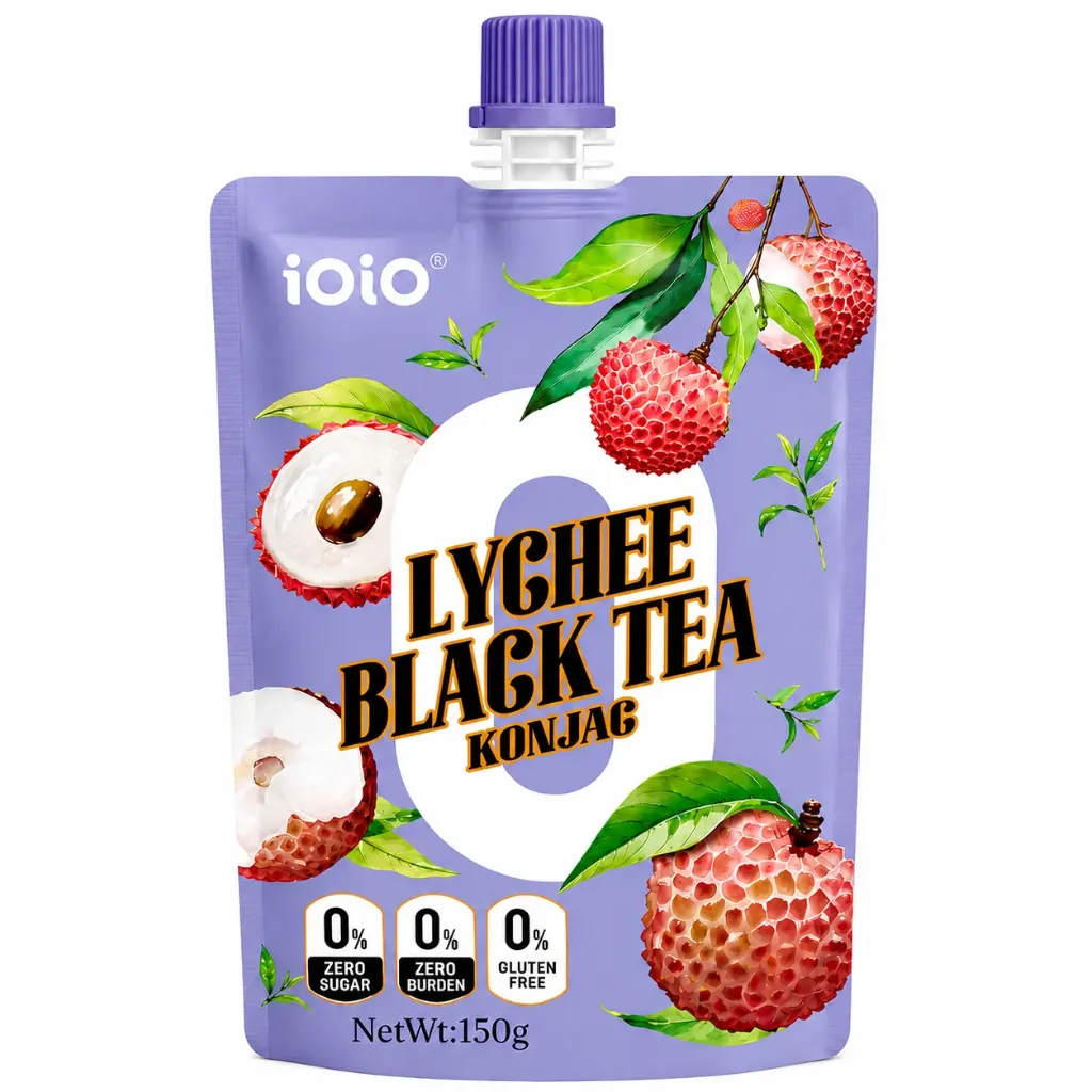 [3859] iOiO Lychee Black Tea Konjac Jelly 150g (0 Sugar)