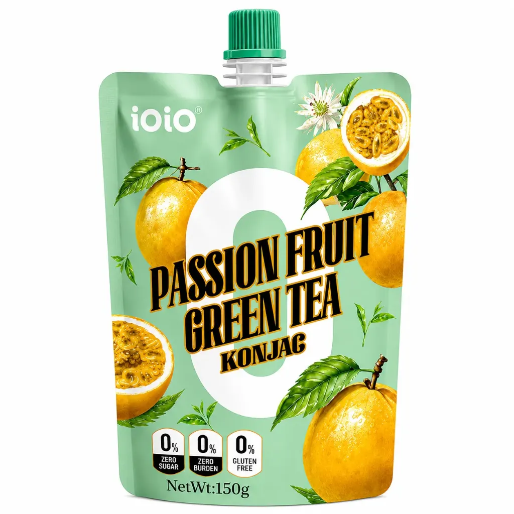 [3860] iOiO Passion Fruit Green Tea Konjac Jelly 150g (0 Sugar)