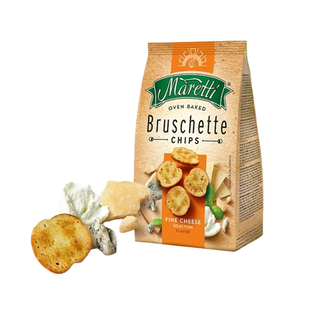 [3886] Maretti Bruschette Chips Cheese Flav 70gm
