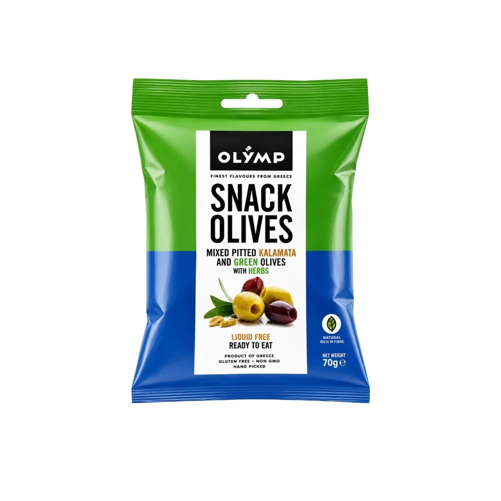 [3887] Olymp Mixed Pitted Kalamata & Green Olives  wth Herbs 70g