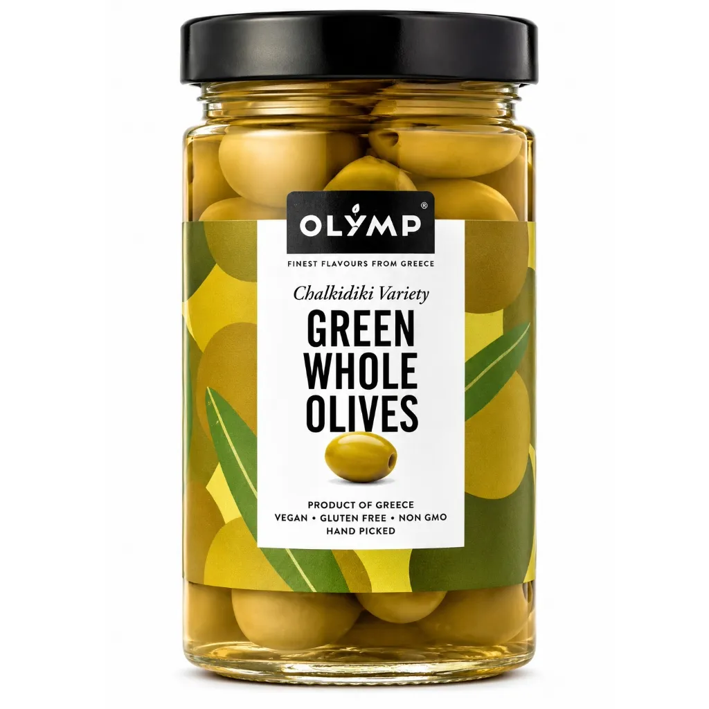 [3900] Olymp Green Whole Olives 320g