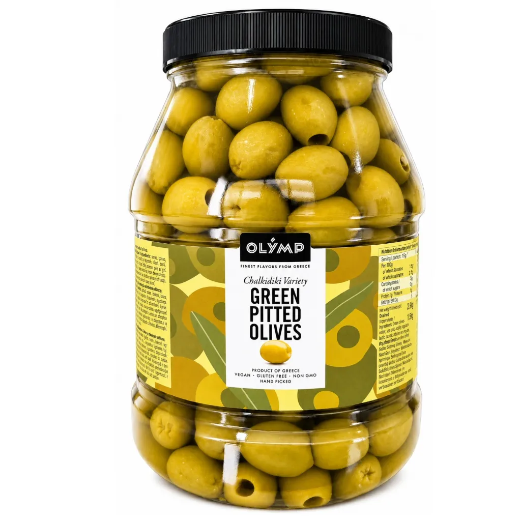 [3901] Olymp Green Pitted Olives 2.3kg