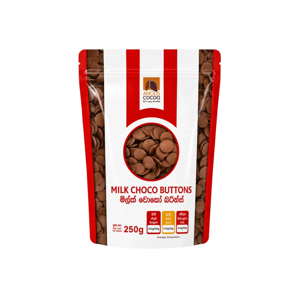 [3913] Anods Cocoa Milk Choco Buttons 250g