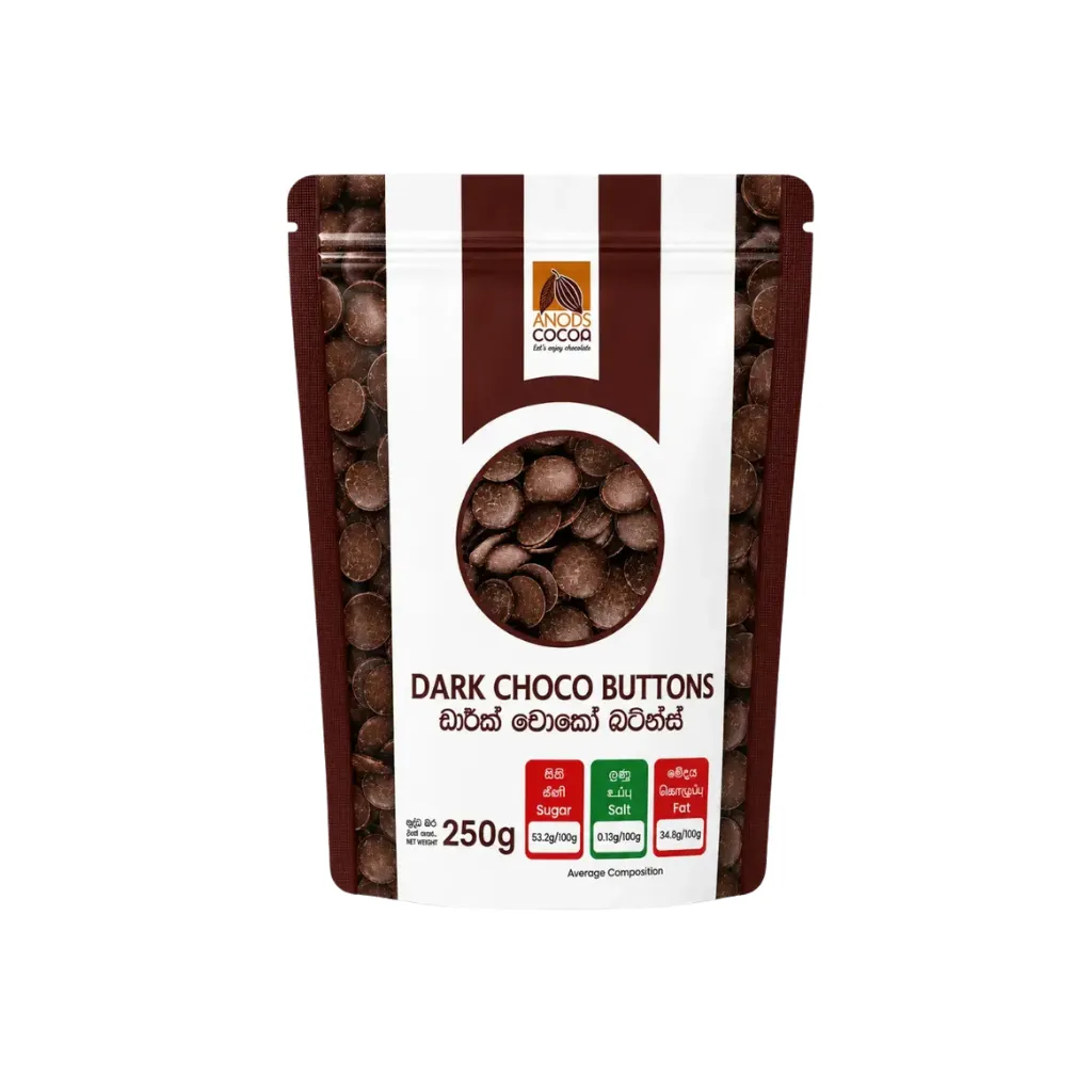 [3914] Anods Dark Choco Buttons 250g
