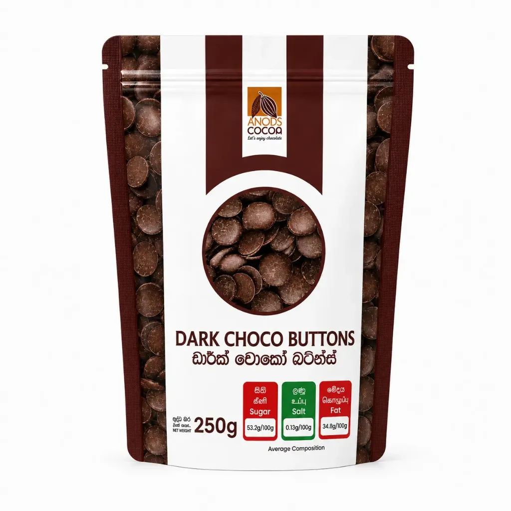 [3914] Anods Dark Choco Buttons 250g