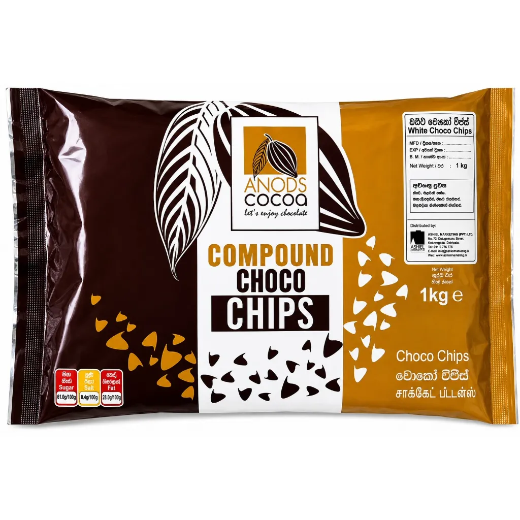 [3919] Anods Cocoa Compound White Choco Chips 1kg