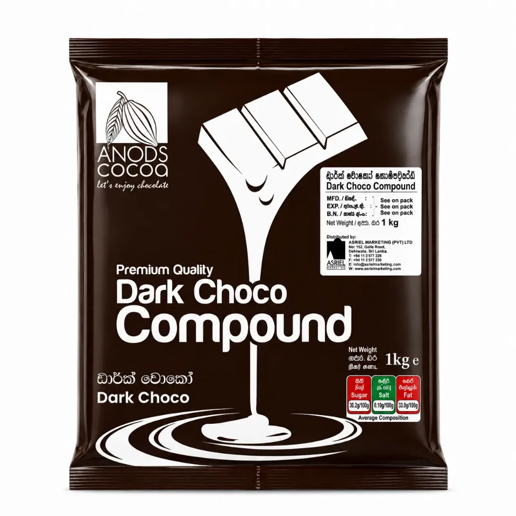 [3927] Anods Cocoa Dark Choco Compound 1kg