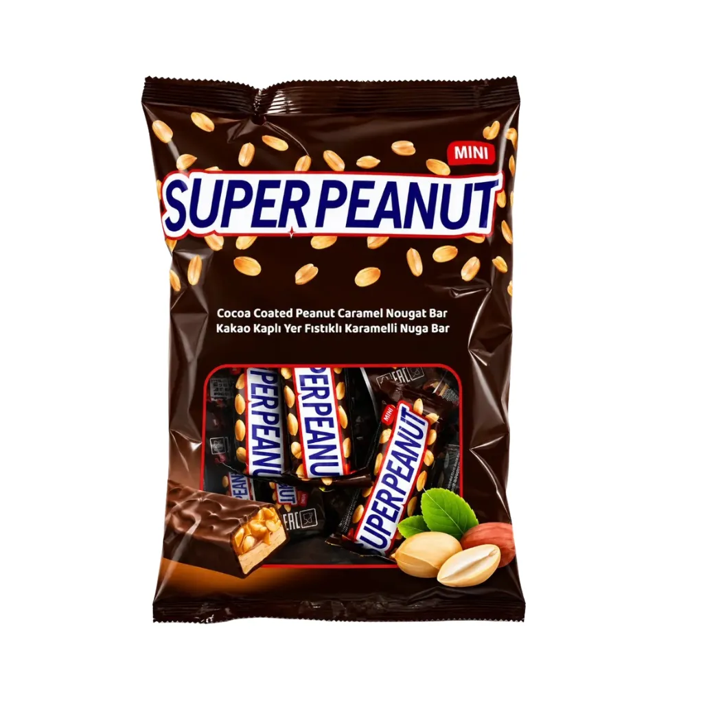 Super Peanut Cocoa Ctd Peanut Caramel Nougat Bar 250g
