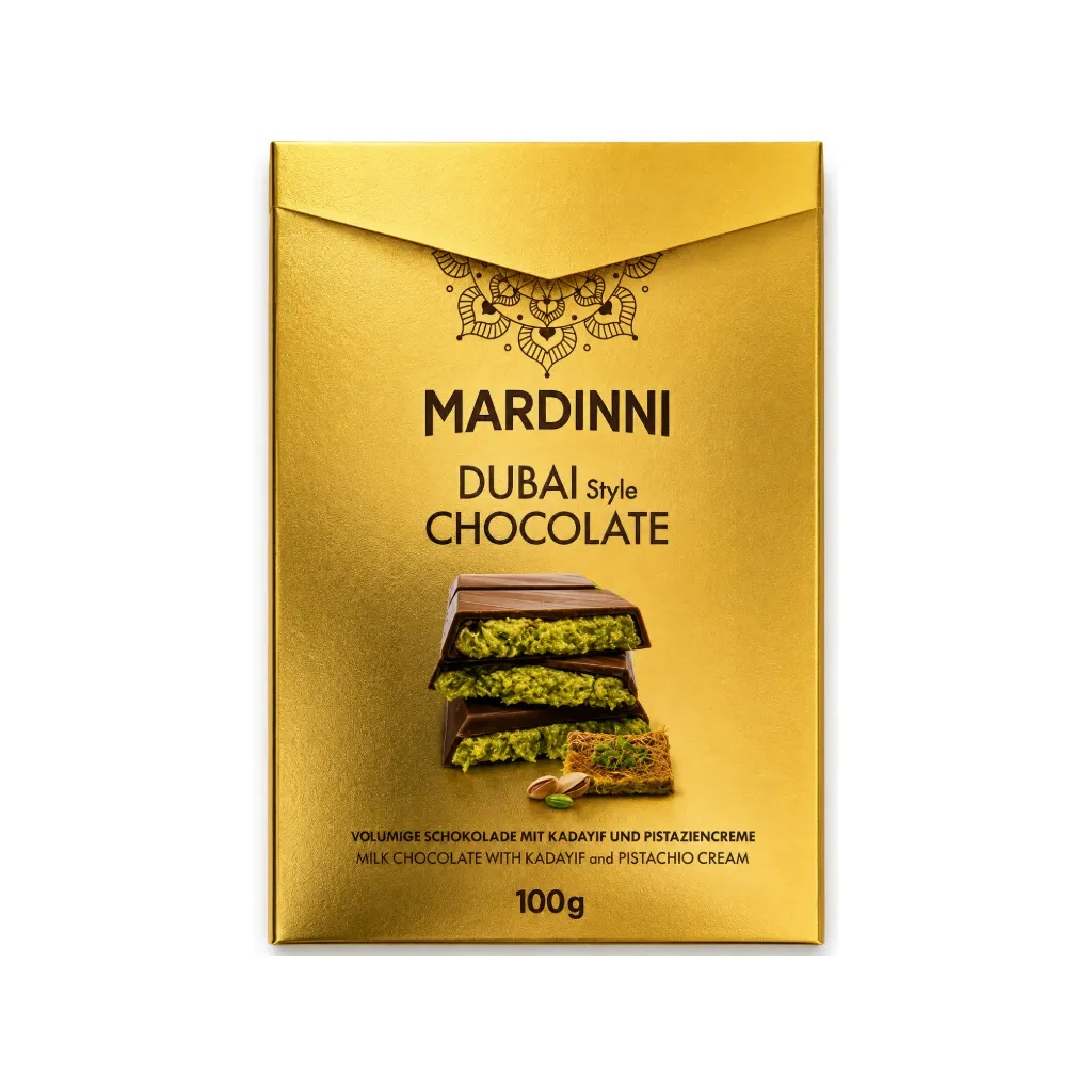 [3943] Mardinni Dubai Style Milk Chocolate wt Kadayif & Pistachio 100g