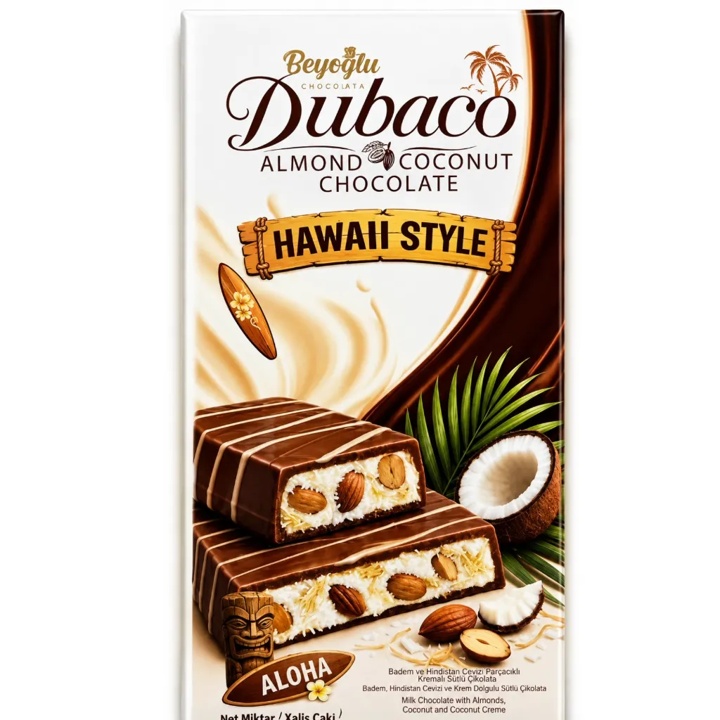 [3944] Beyoglu Dubaco Almond Coconut Chocolate Hawaii Style 200g